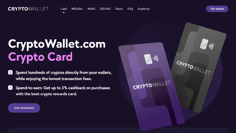 CryptoWallet.com bet&eacute;ti k&aacute;rtya.
