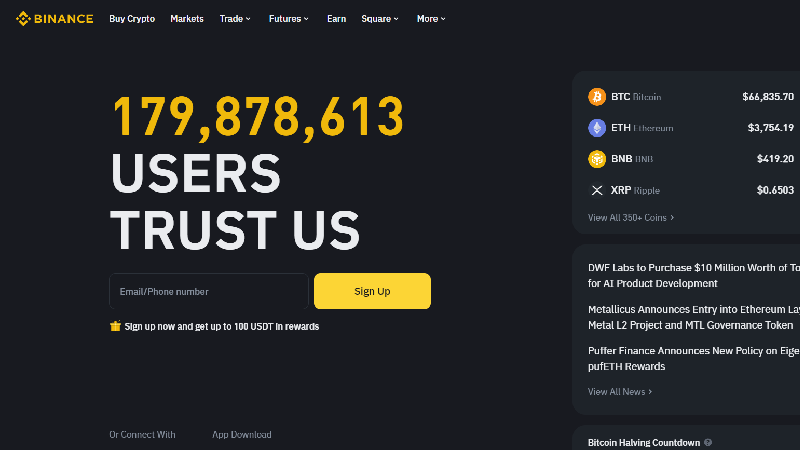 Binance alacsony d&iacute;jas kriptotőzsde.
