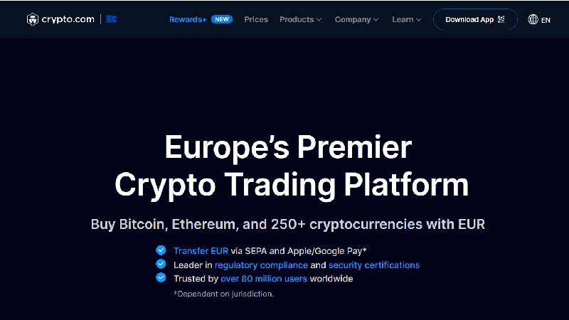 Crypto.com kriptotárca.