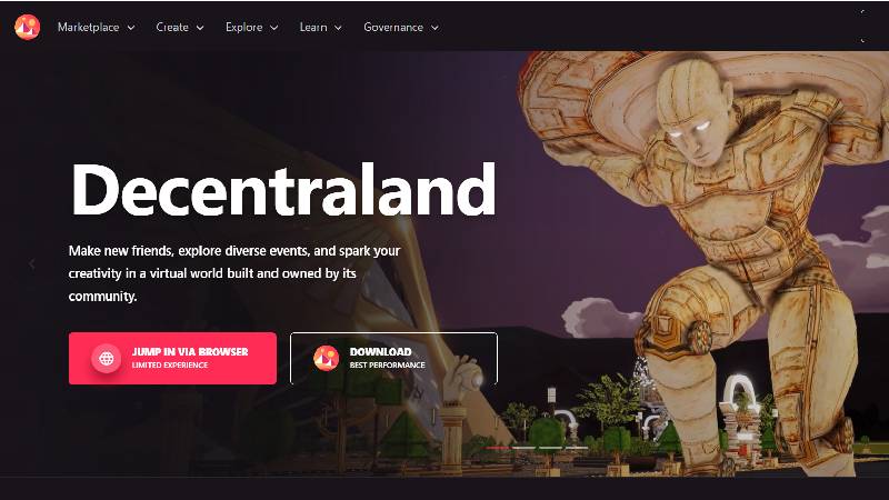 Decentraland nft játékfejlesztő cégek